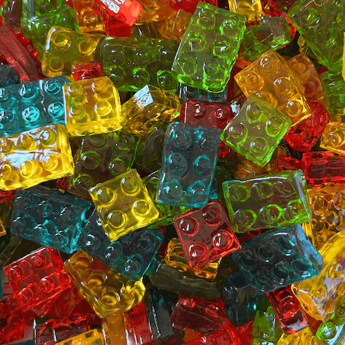 Blocs LEGO en gelée