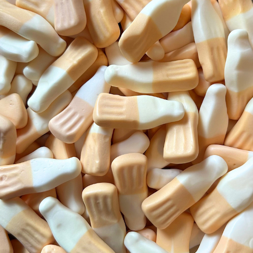Bouteilles de lait frappé à la mangue