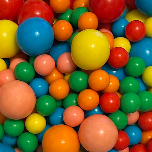 Gommes mini multicolores et gommes Bubble Max