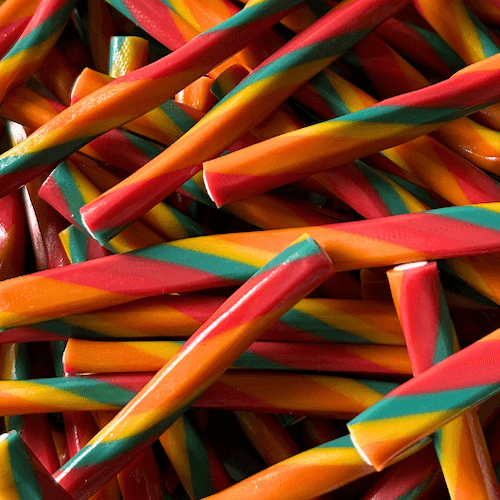 Réglisses arc-en-ciel à la crème