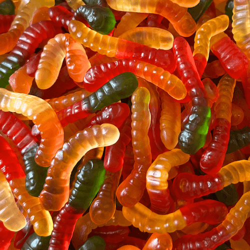 Vers à saveur de fruits