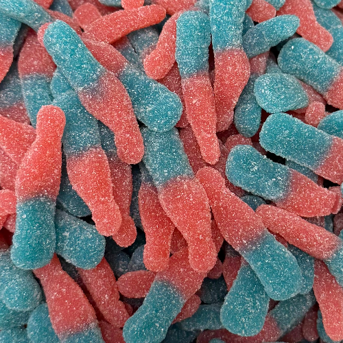 Bouteilles à la gomme balloune sur