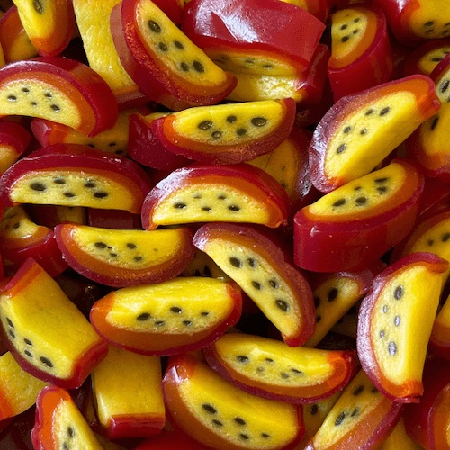 Morceaux de fruits de la passion