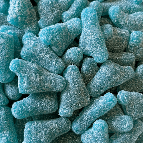 Pieds à la framboise bleue