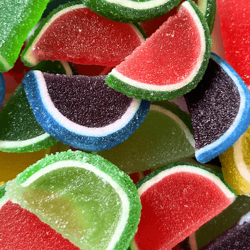 Tranches acidulées aux fruits assortis